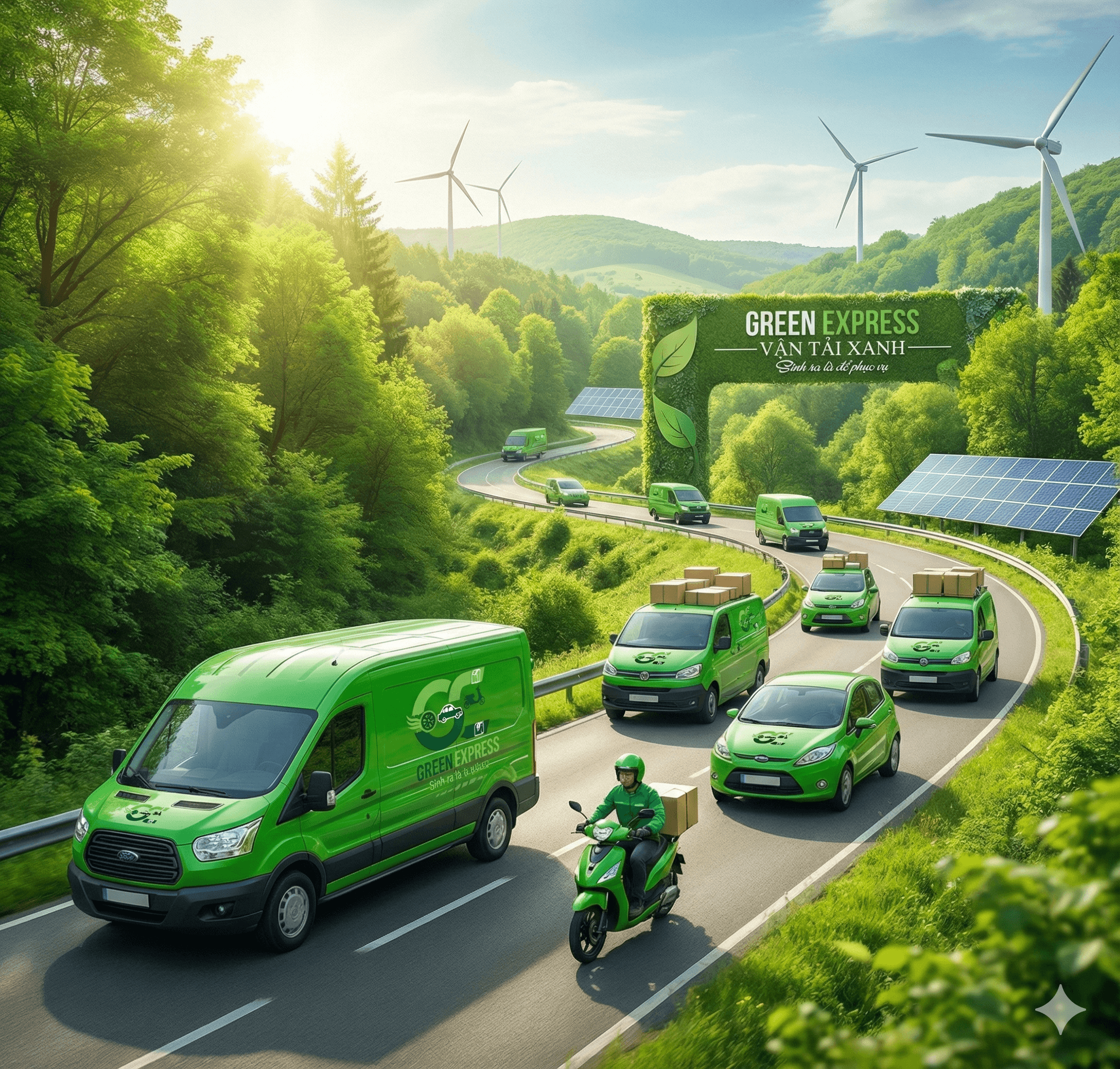 Xe Vận Chuyển Xanh